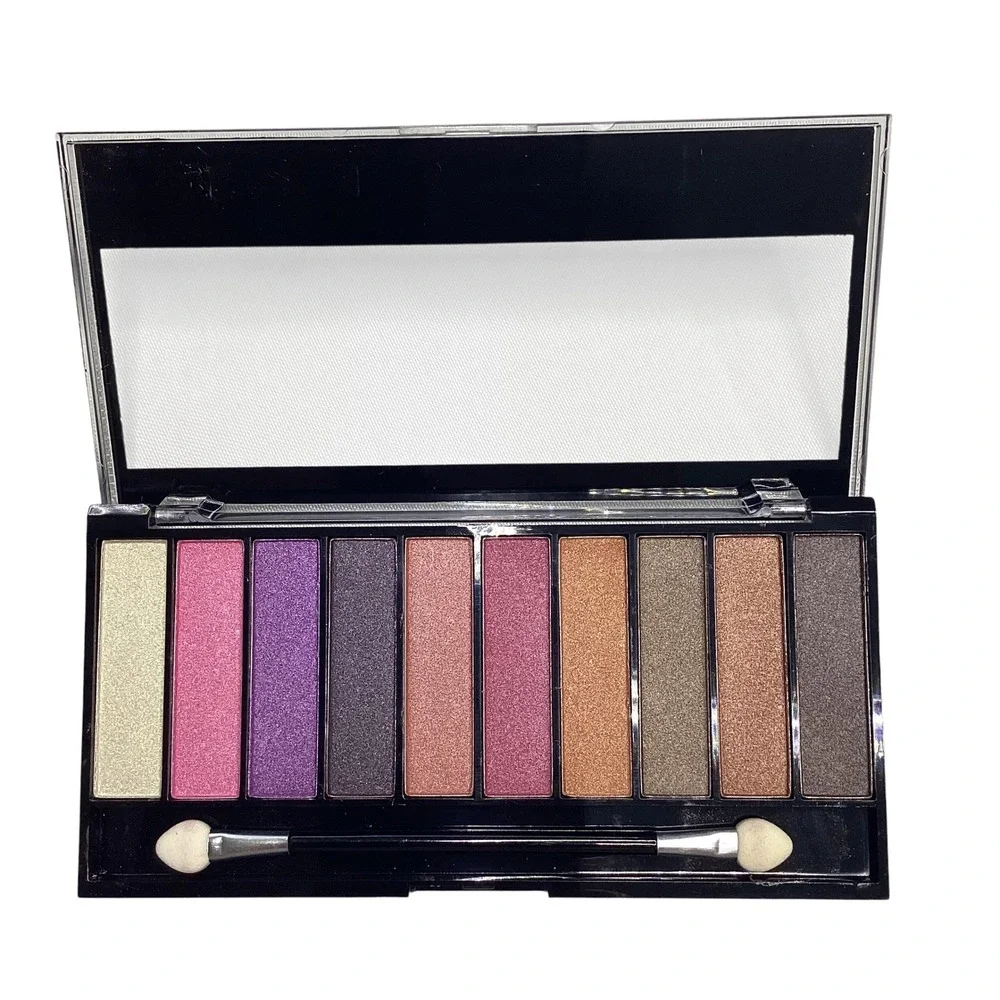 Mariposa 10 Color Eyeshadow Palette Shimmer Metallic Pinks Purples Neutrals